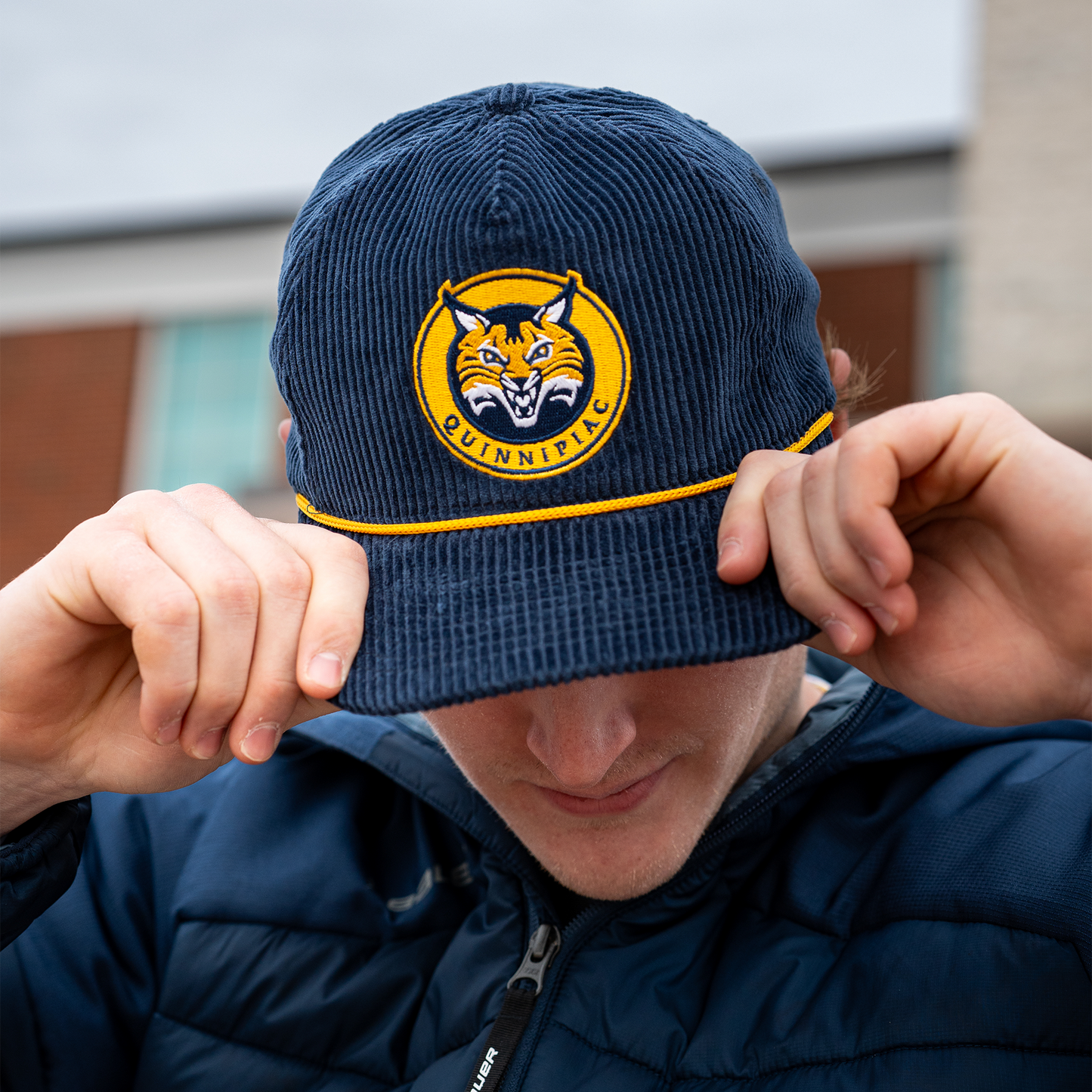 Quinnipiac Bobcats Snapback: Corduroy