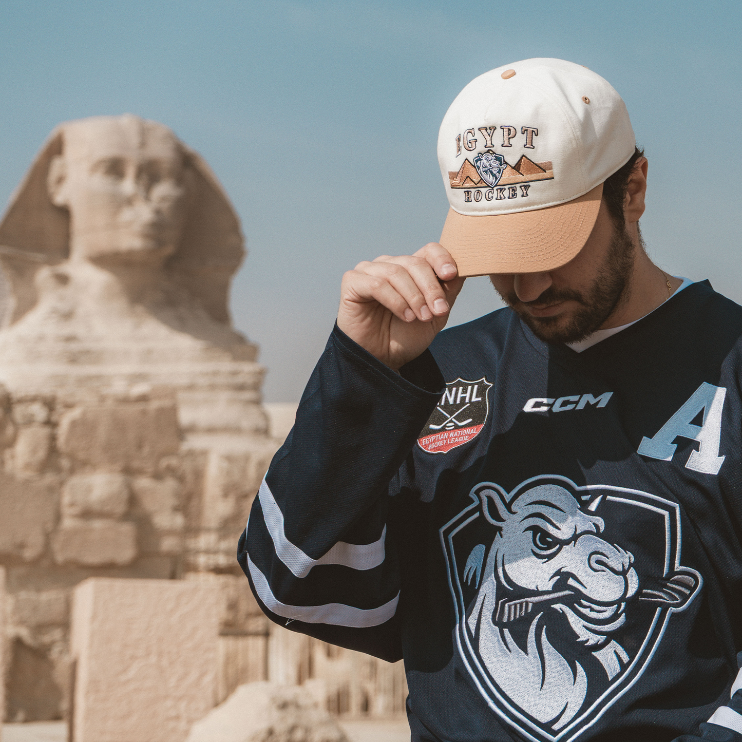 Egypt Hockey Snapback: Cream