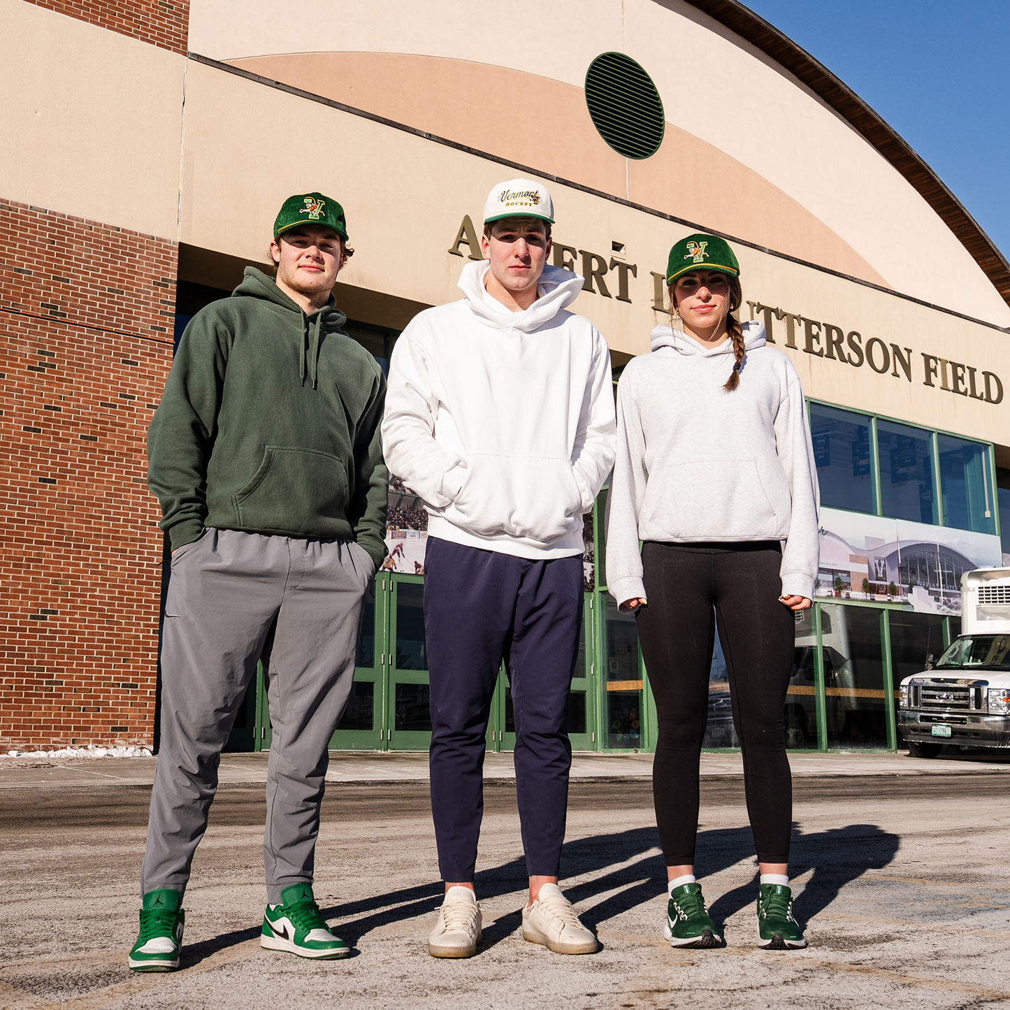 Vermont Hockey Snapback: Cream