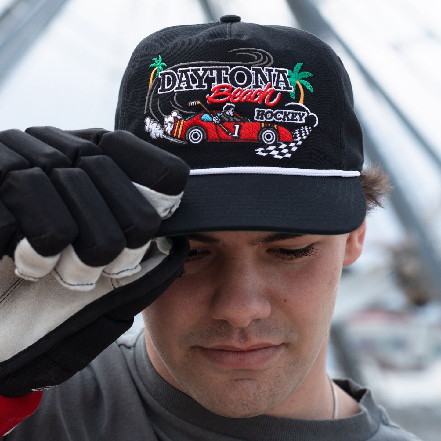 Daytona Beach Hockey Snapback: Black