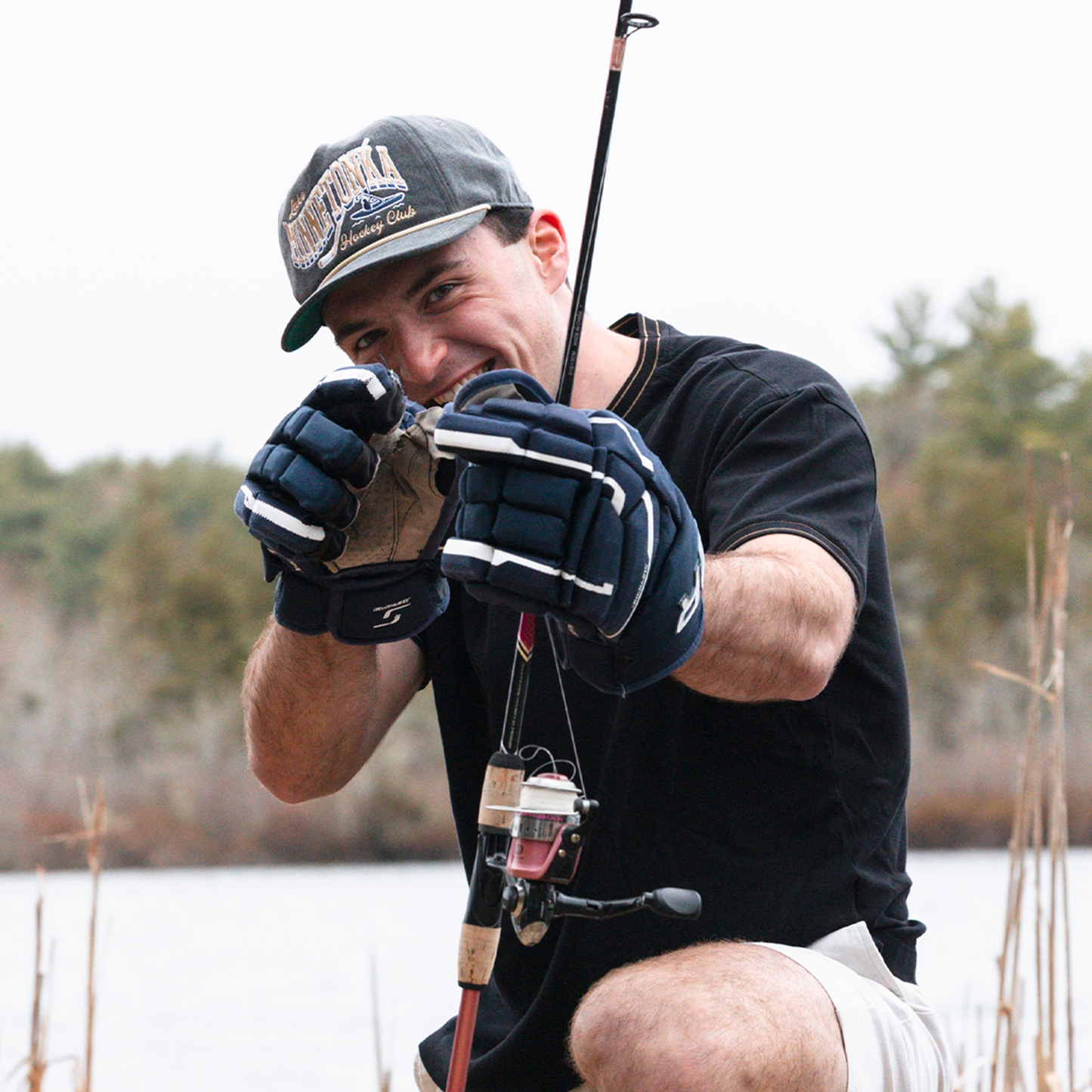Lake Minnetonka Hockey Club Snapback: Washed Black