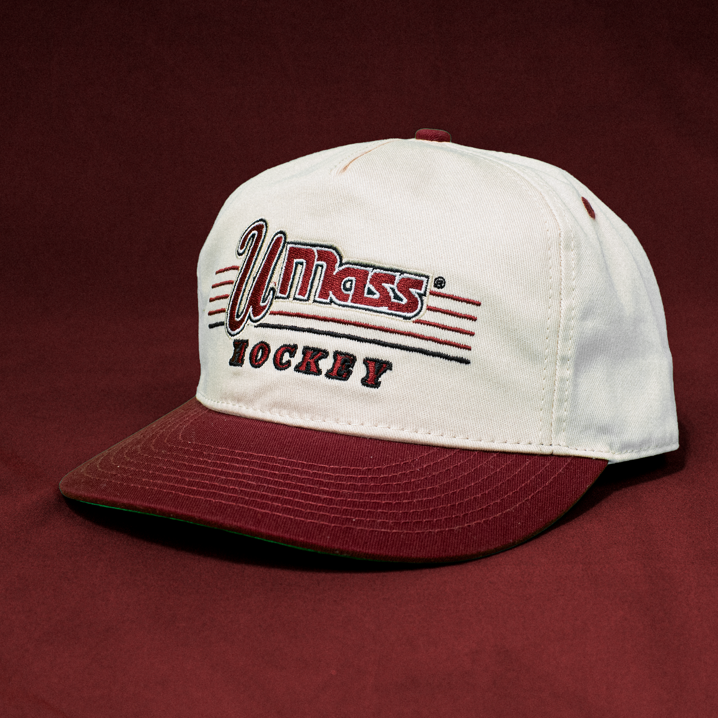 UMass Hockey Snapback: Cream