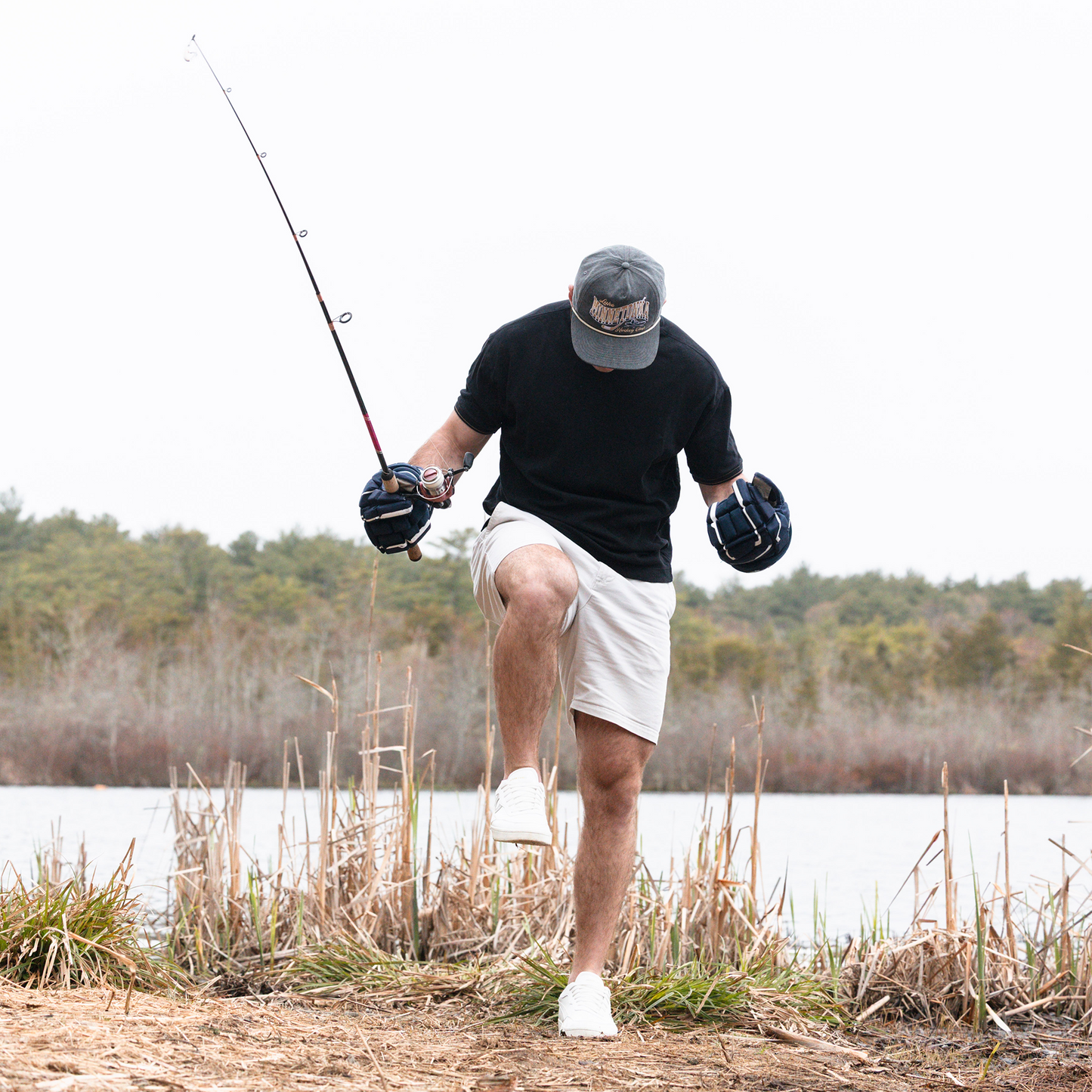 Lake Minnetonka Hockey Club Snapback: Washed Black