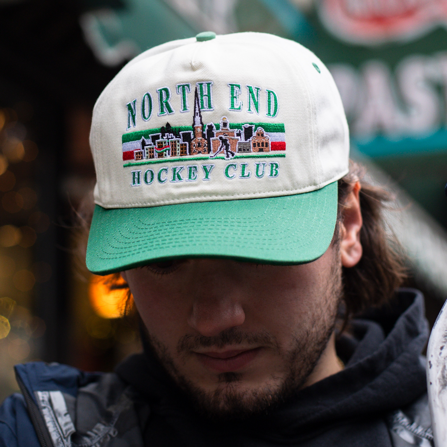 North End Hockey Club Snapback: Cream