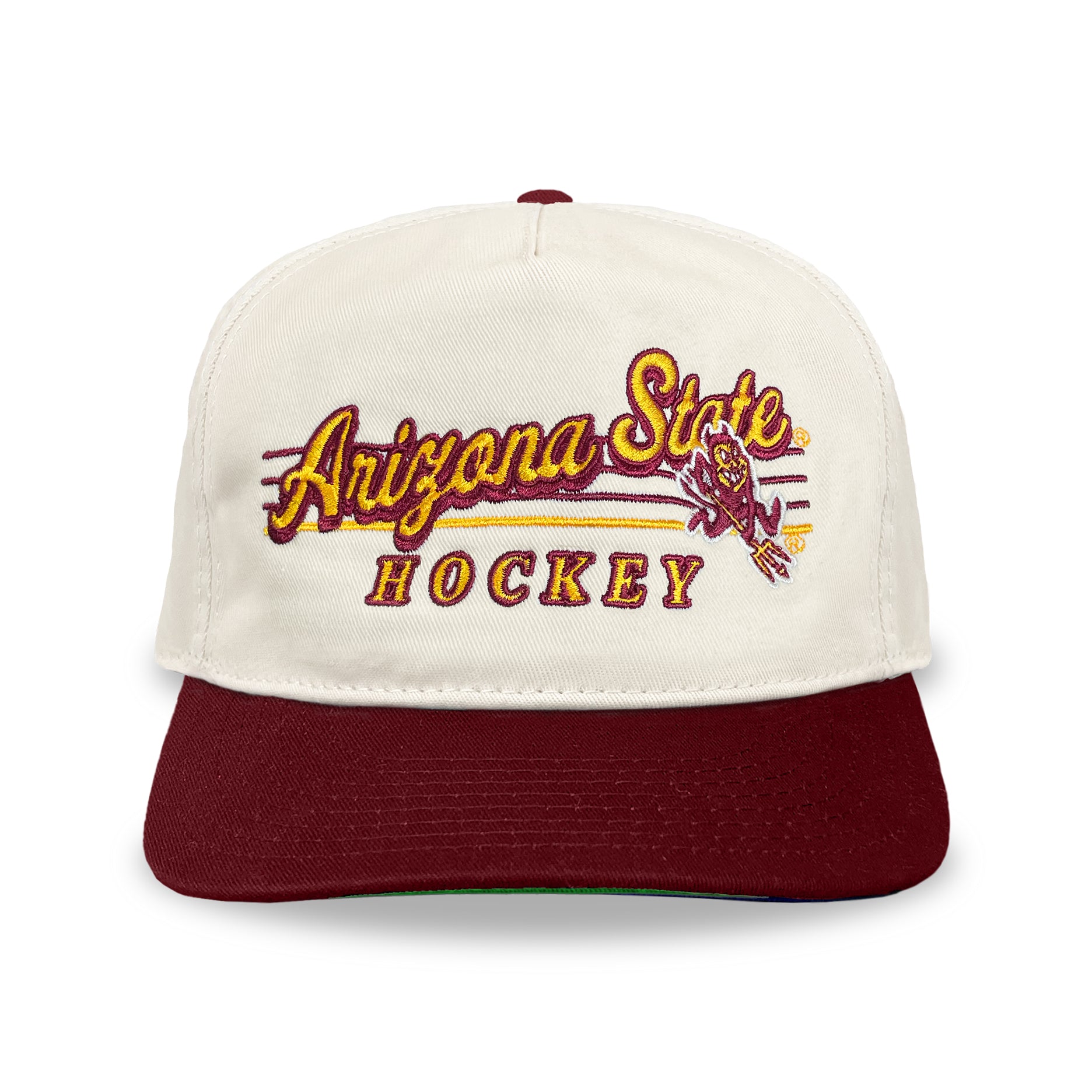 Arizona State Hockey Snapback: Cream