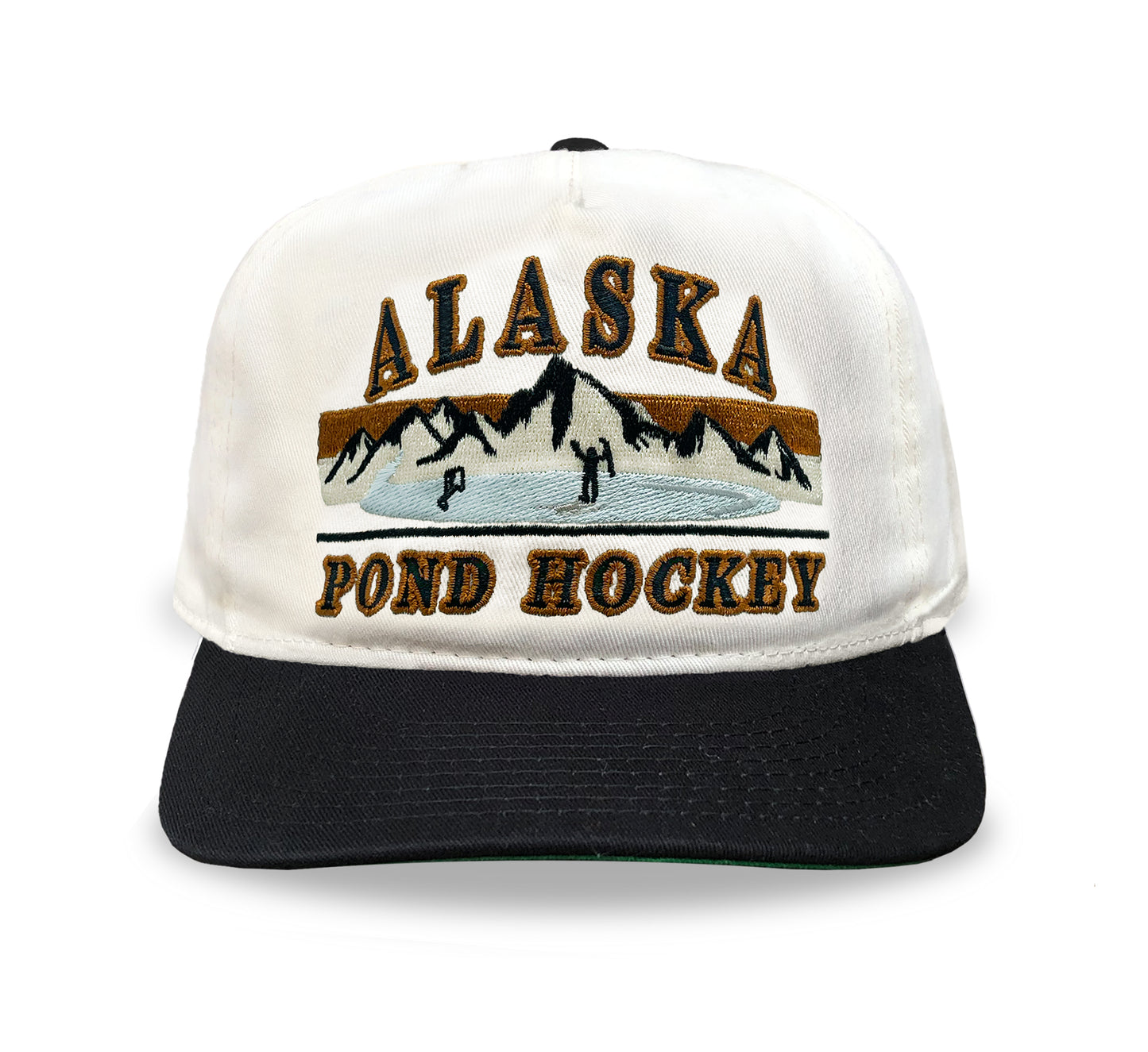 Alaska Pond Hockey Snapback: Cream