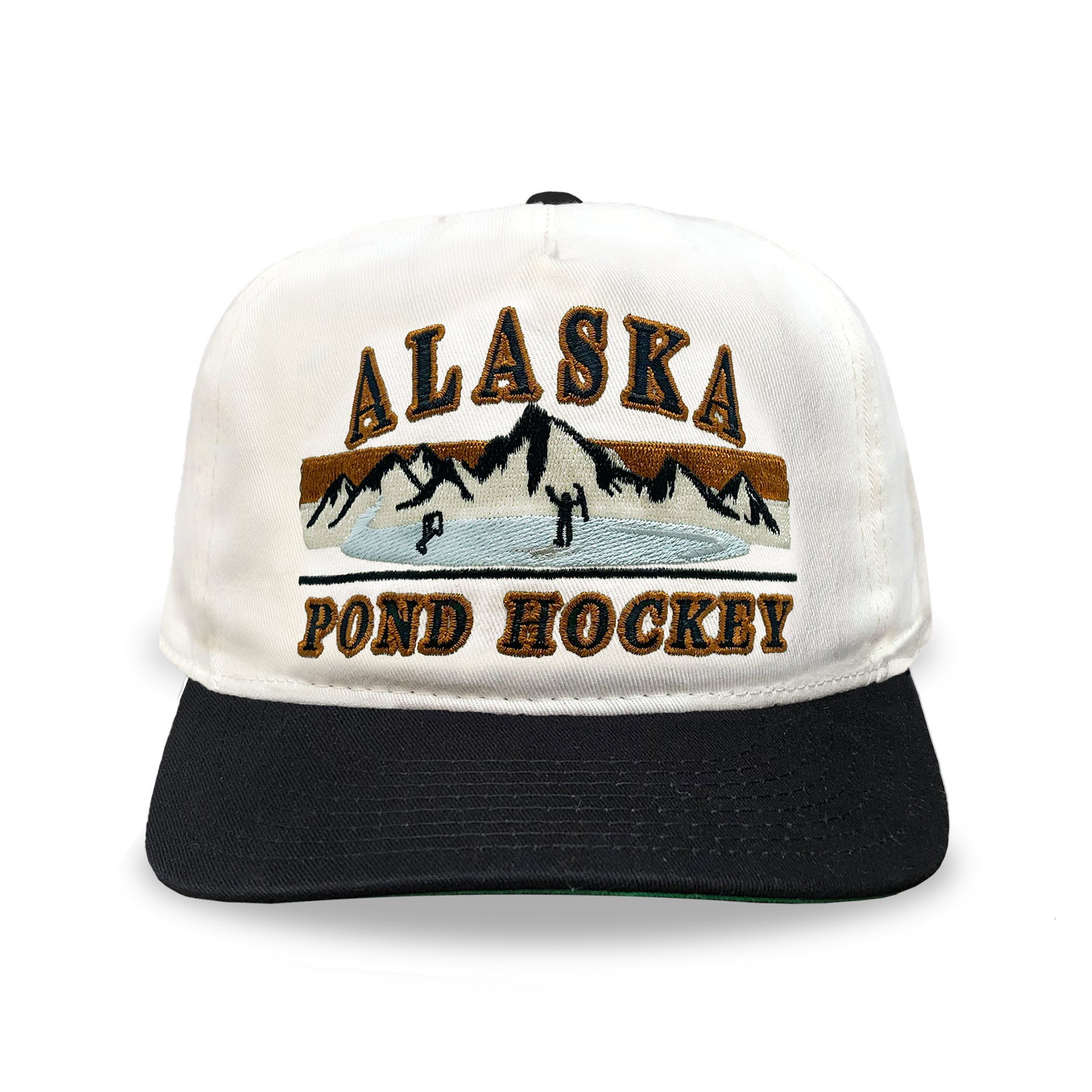 Alaska Pond Hockey Snapback: Cream