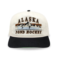 Alaska Pond Hockey Snapback: Cream