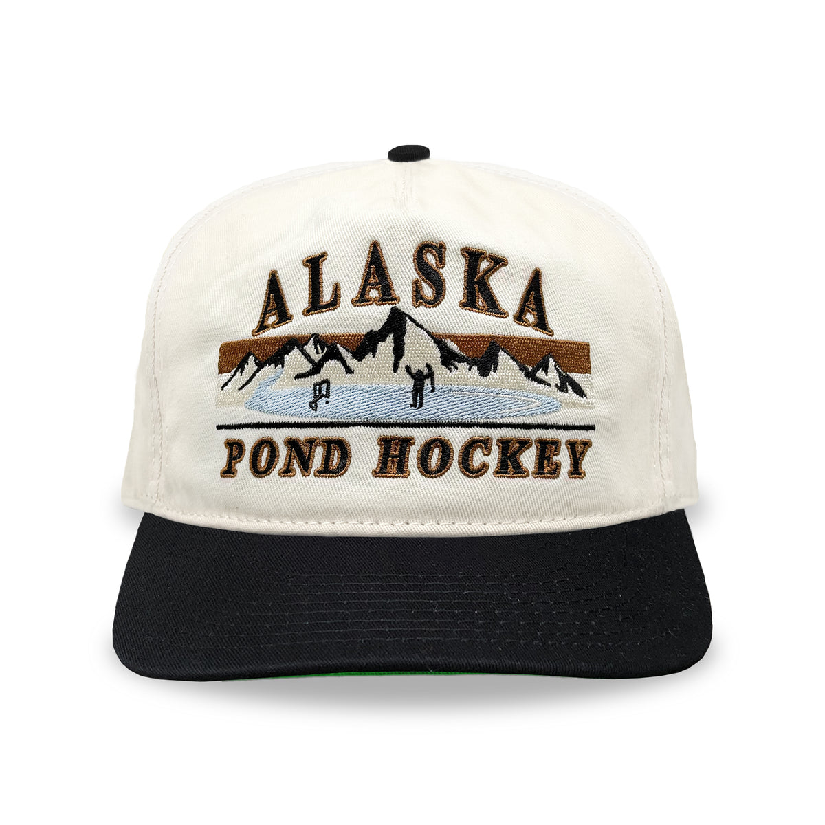 Alaska Pond Hockey Snapback: Cream