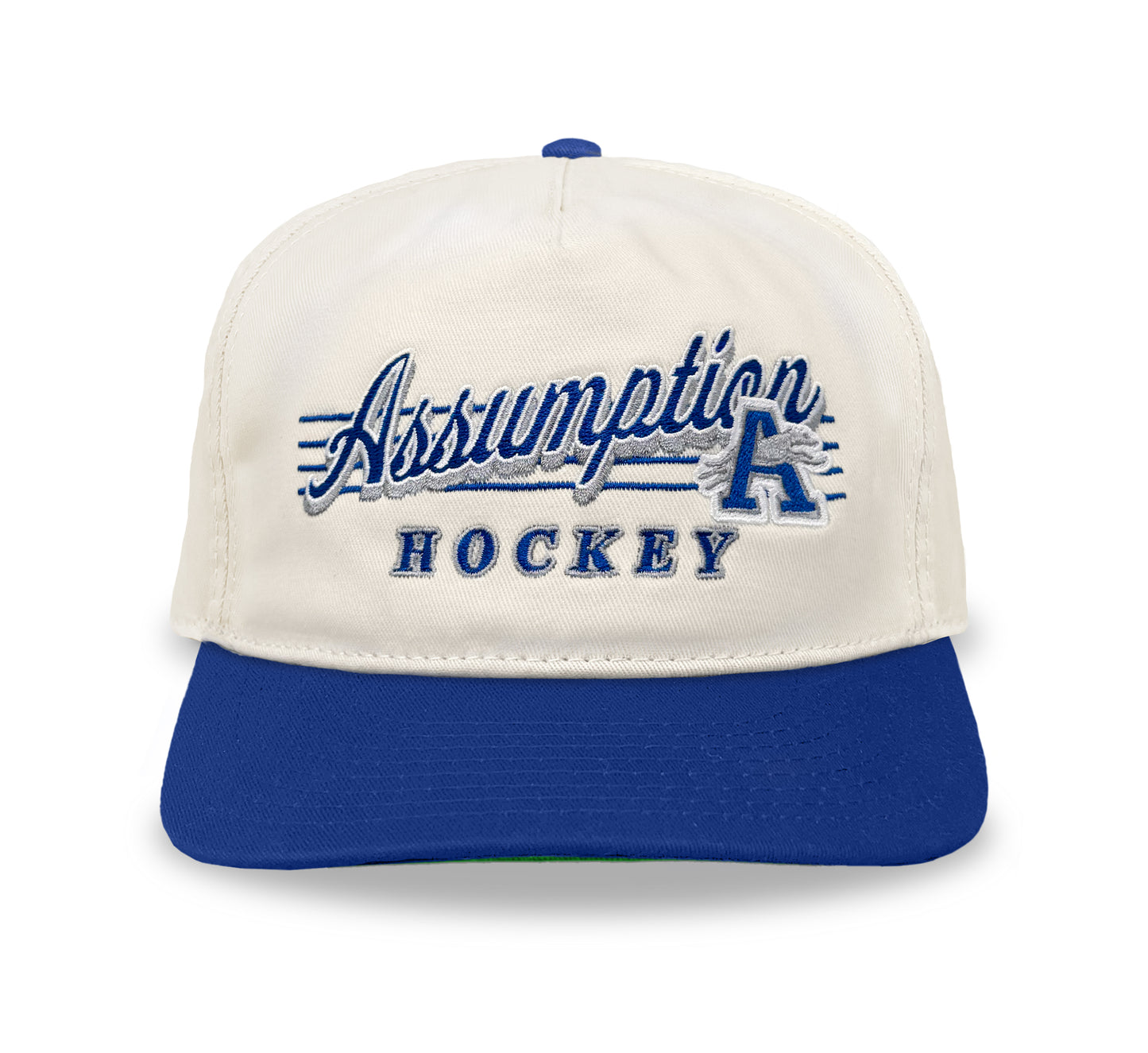 Assumption Hockey Snapback: Cream
