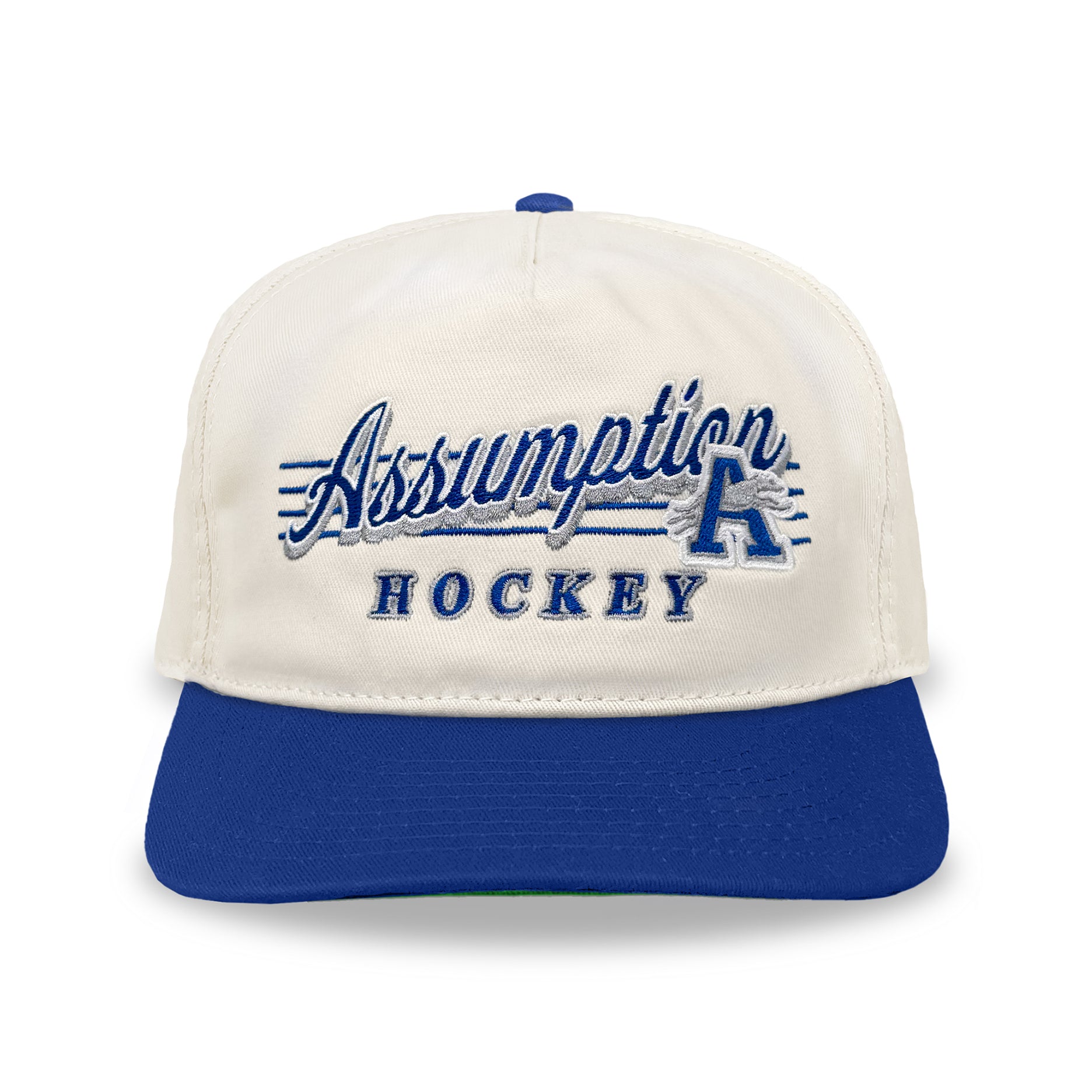 Assumption Hockey Snapback: Cream