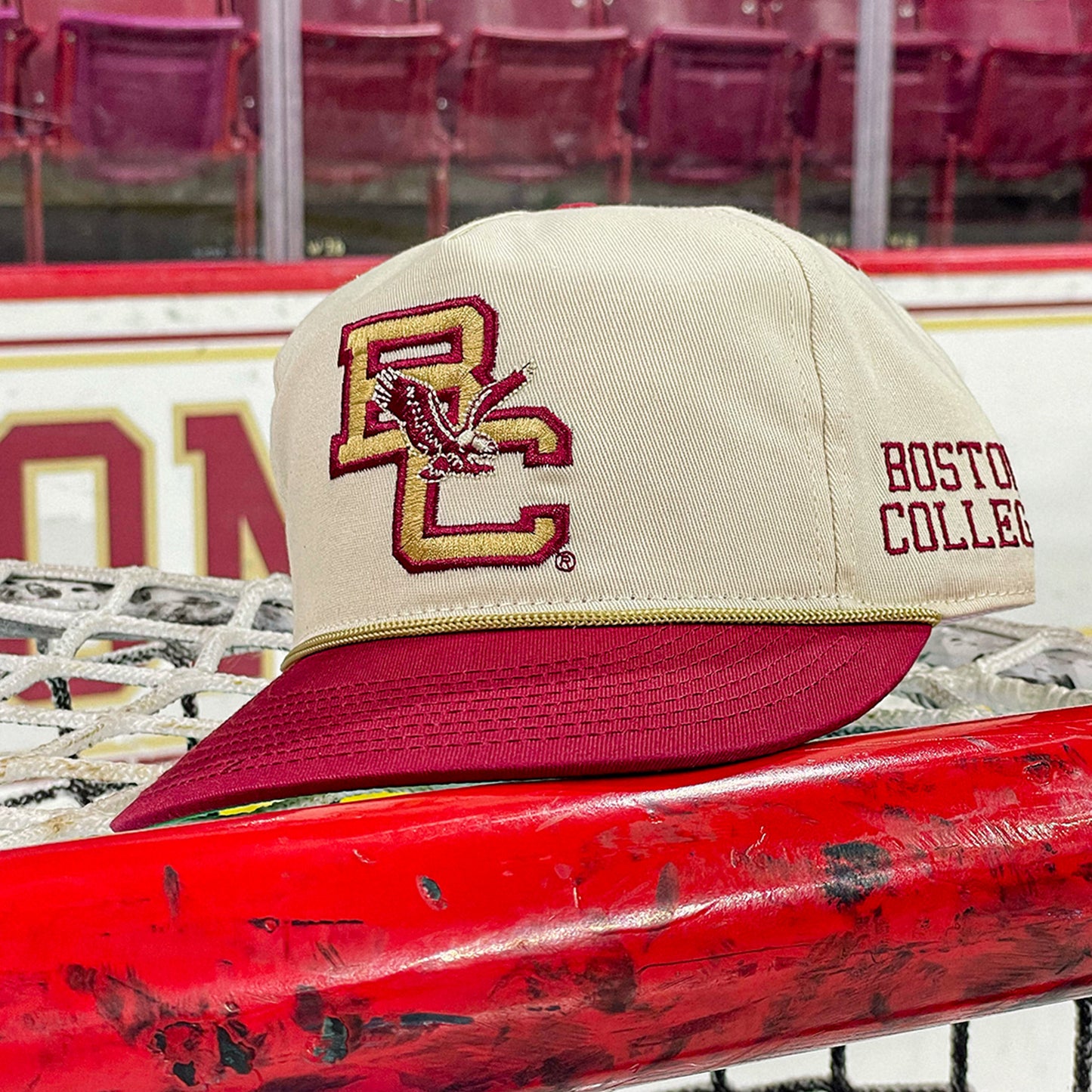 Boston College Logo Snapback: Cream