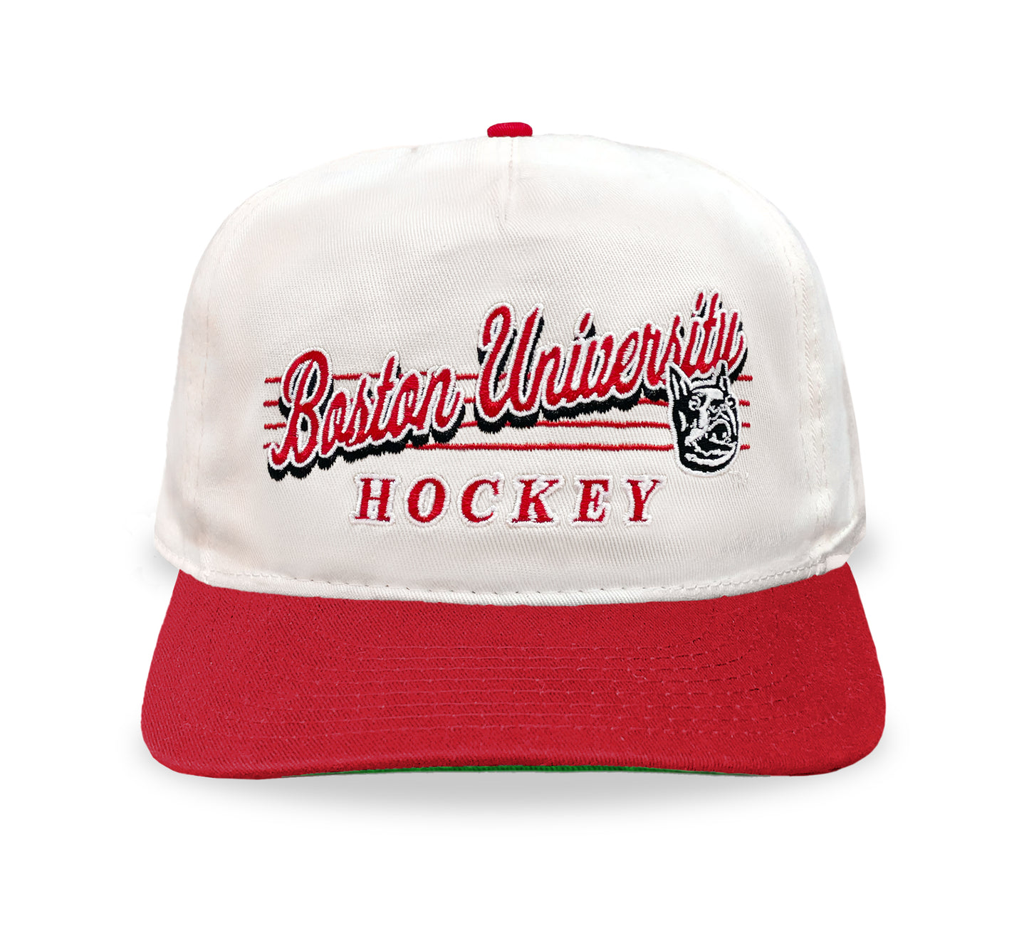 Boston University Hockey Snapback: Cream