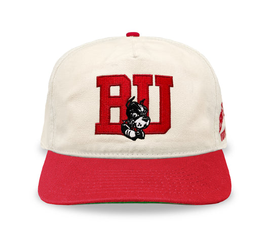 Boston University Logo Snapback: Cream