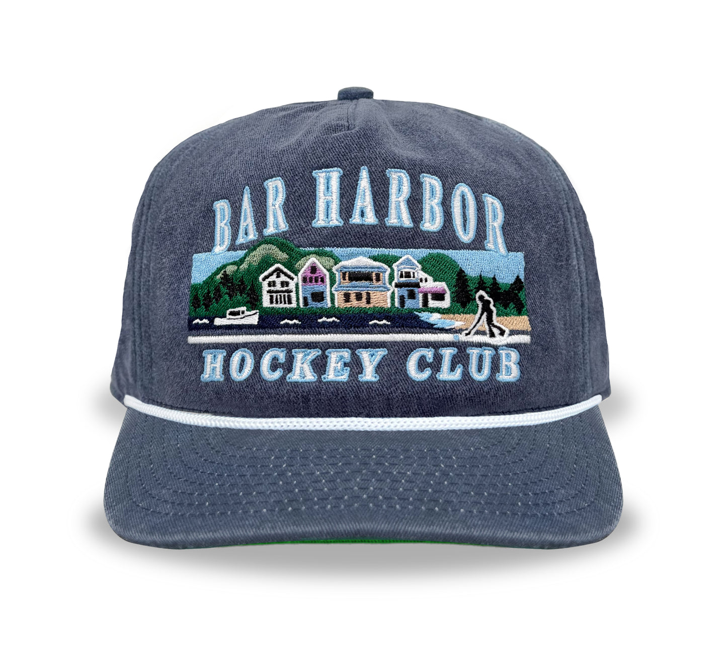 Bar Harbor Hockey Club Snapback: Washed Navy