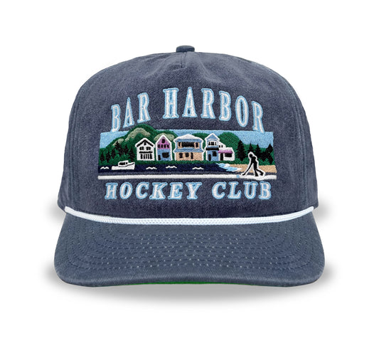 Bar Harbor Hockey Club Snapback: Washed Navy