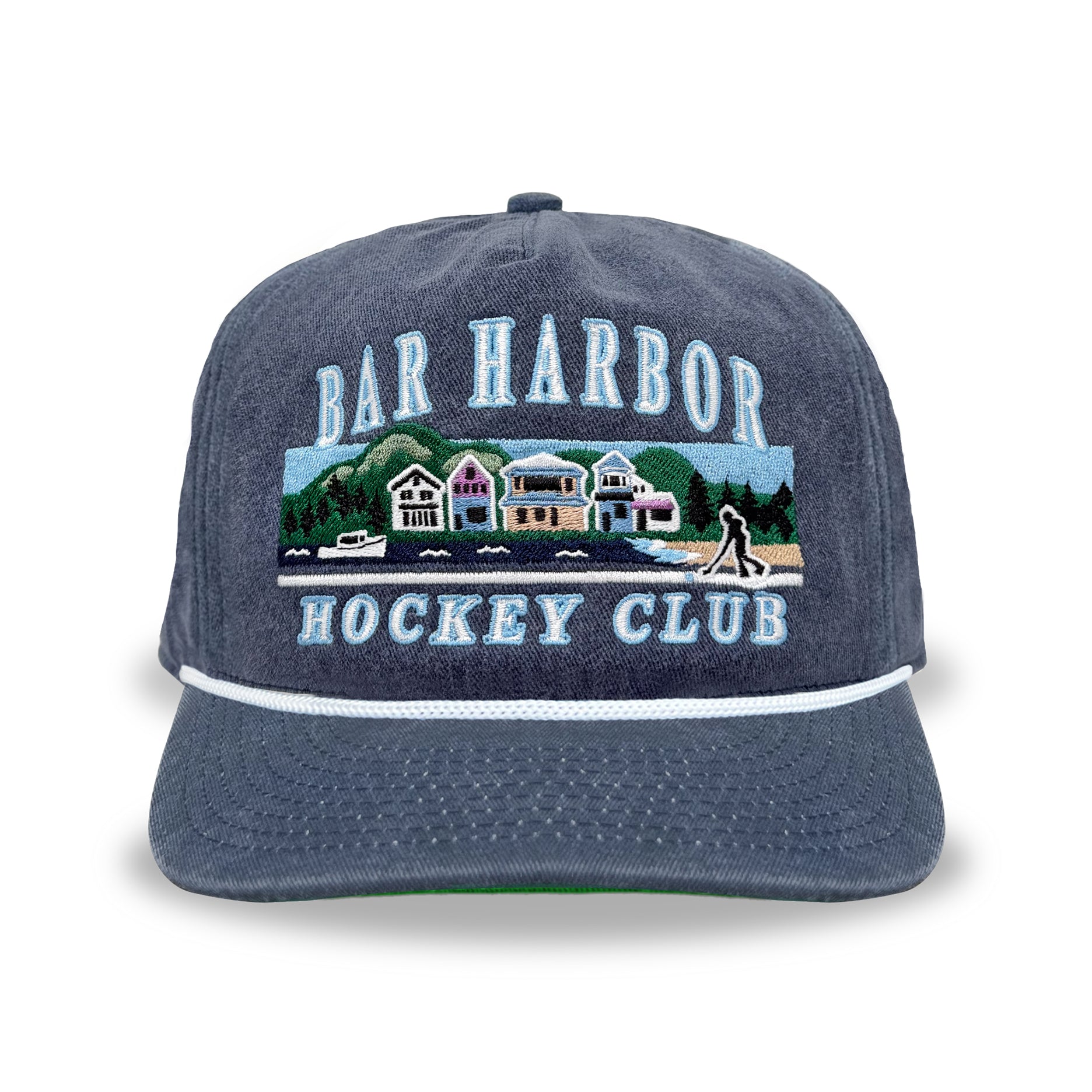 Bar Harbor Hockey Club Snapback: Washed Navy