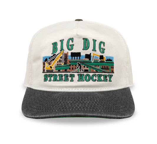 Big Dig Street Hockey Snapback: Cream