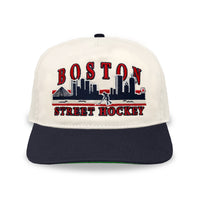 Boston Street Hockey Snapback: Cream/Navy