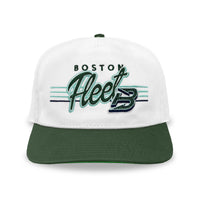 Boston Fleet Script Snapback: White