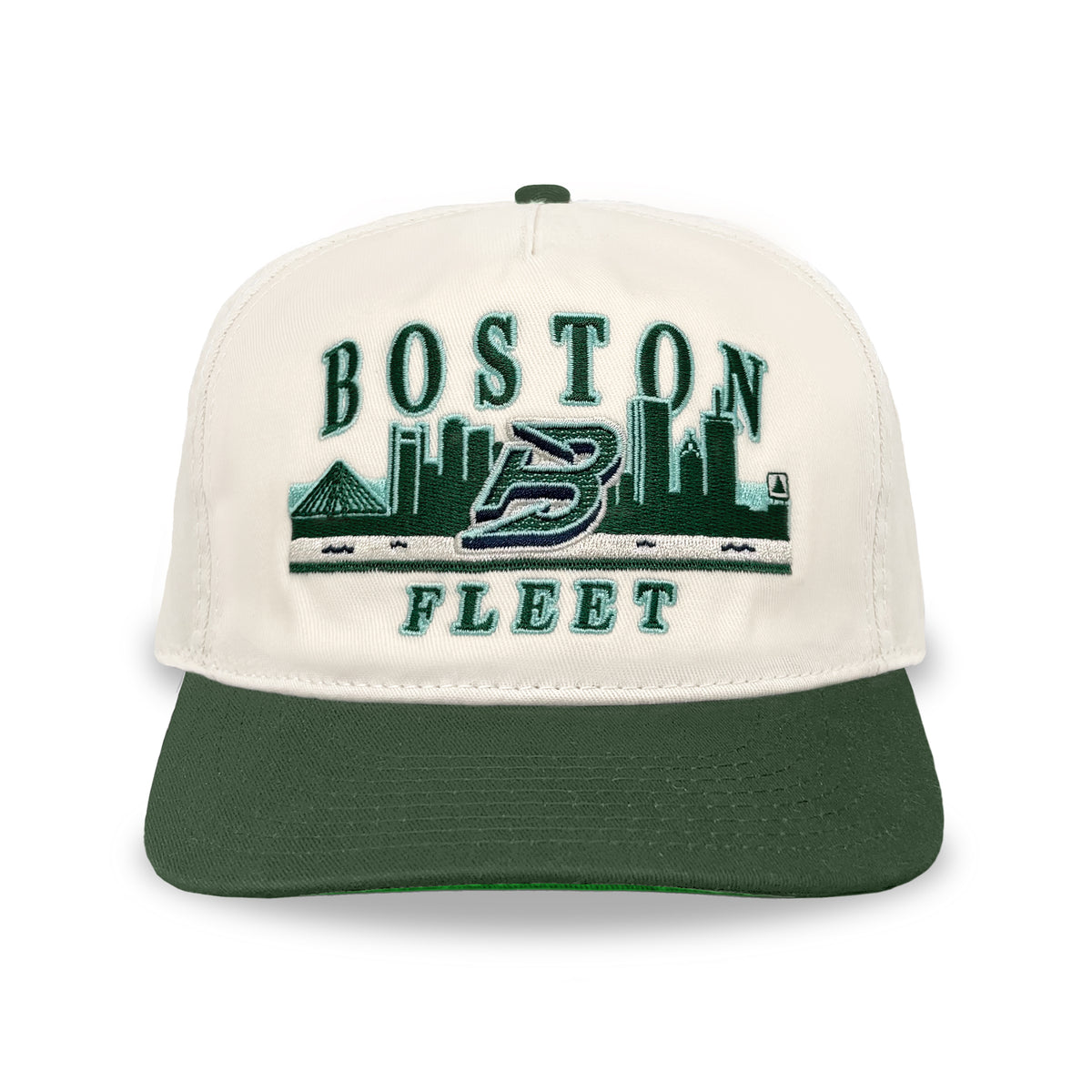 Boston Fleet Skyline Snapback: Cream