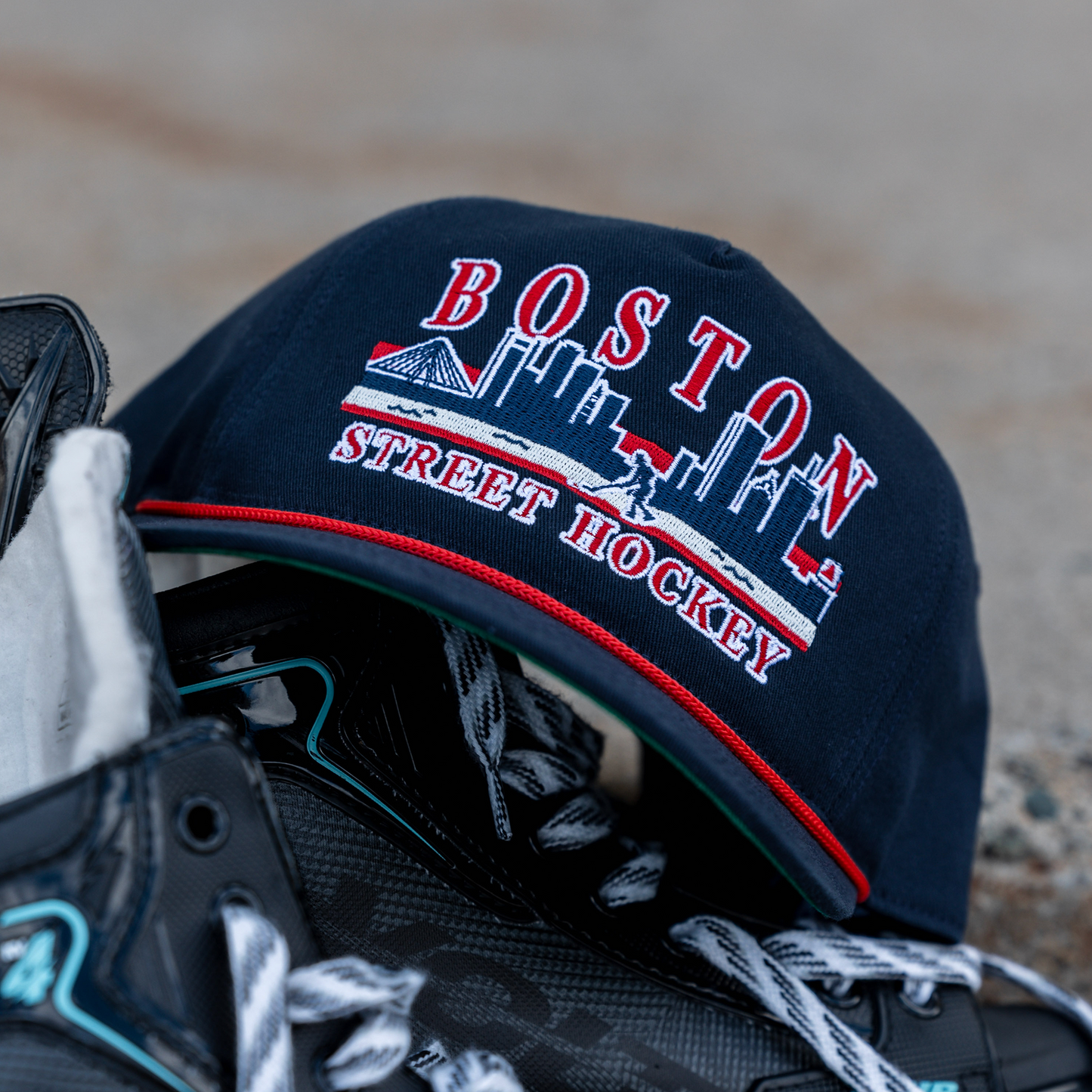 Boston Street Hockey Snapback: Navy
