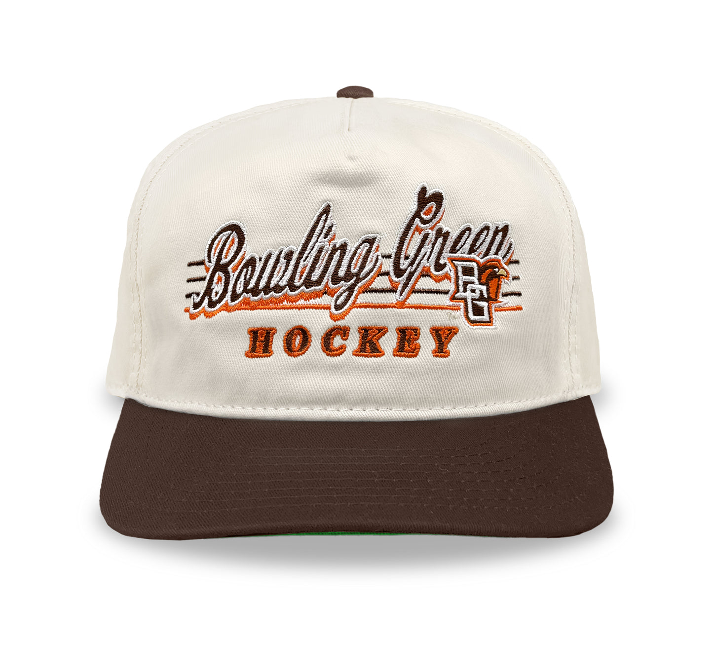 Bowling Green Hockey Snapback: Cream