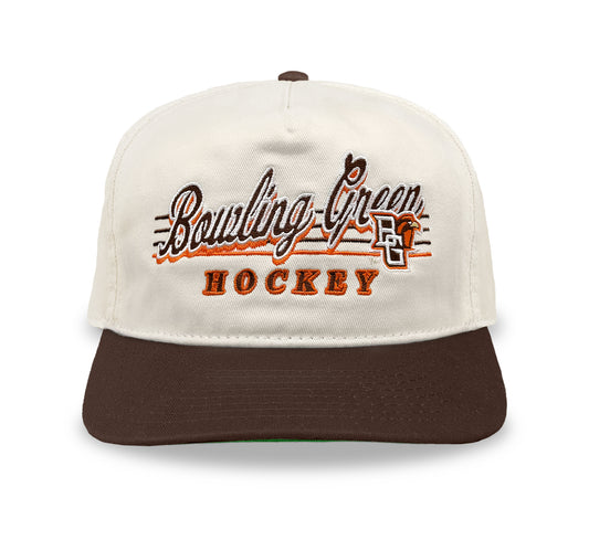 Bowling Green Hockey Snapback: Cream