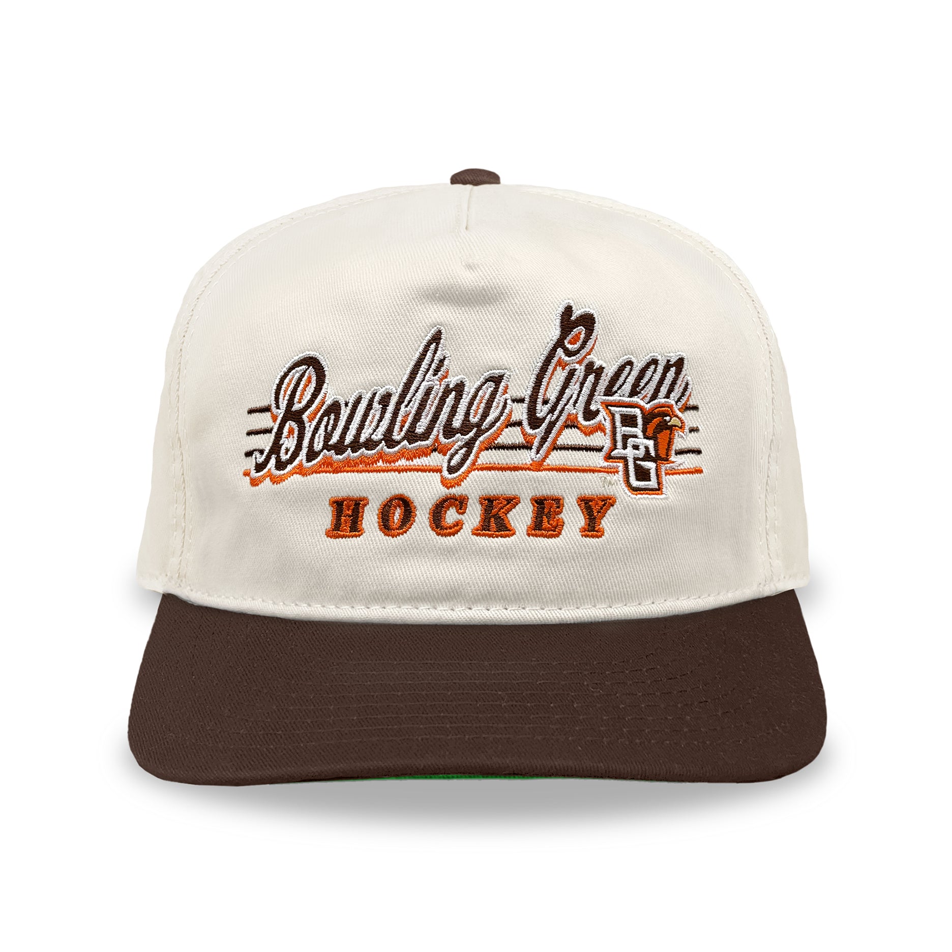 Bowling Green Hockey Snapback: Cream