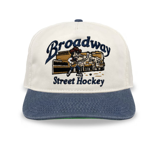 Broadway Street Hockey Snapback: Cream