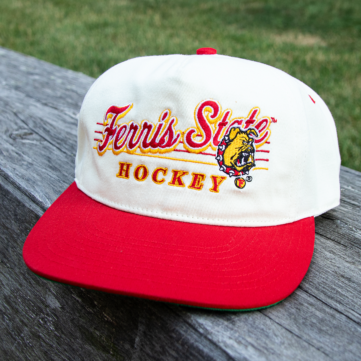 Ferris State Hockey Snapback: Cream