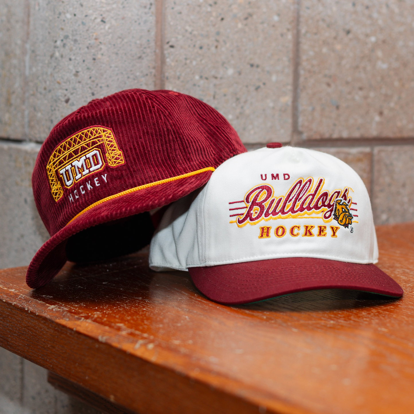 UMD Bulldogs Hockey Snapback: Cream