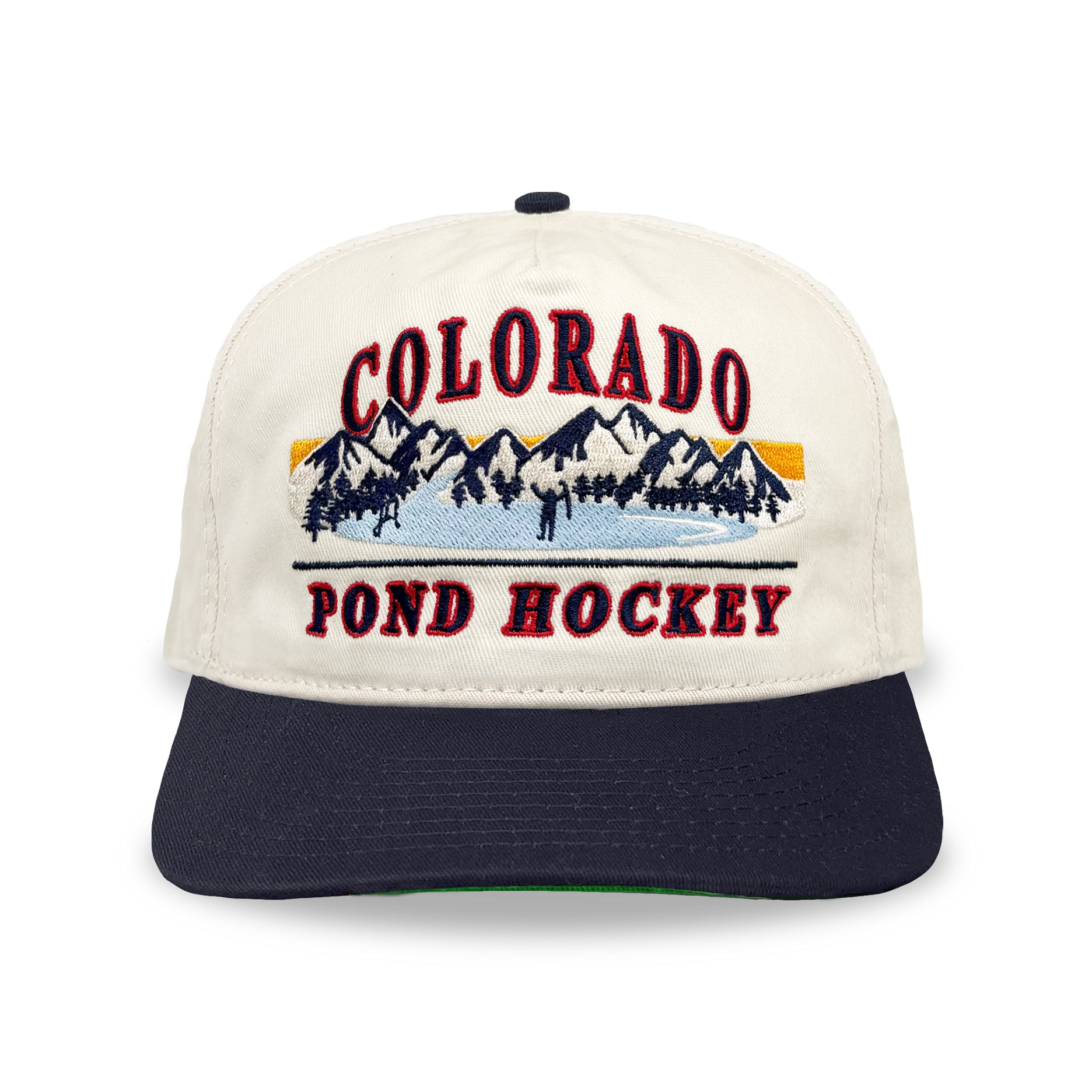 Colorado Pond Hockey Snapback: Cream