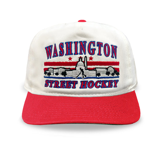 Washington Street Hockey Snapback: Cream