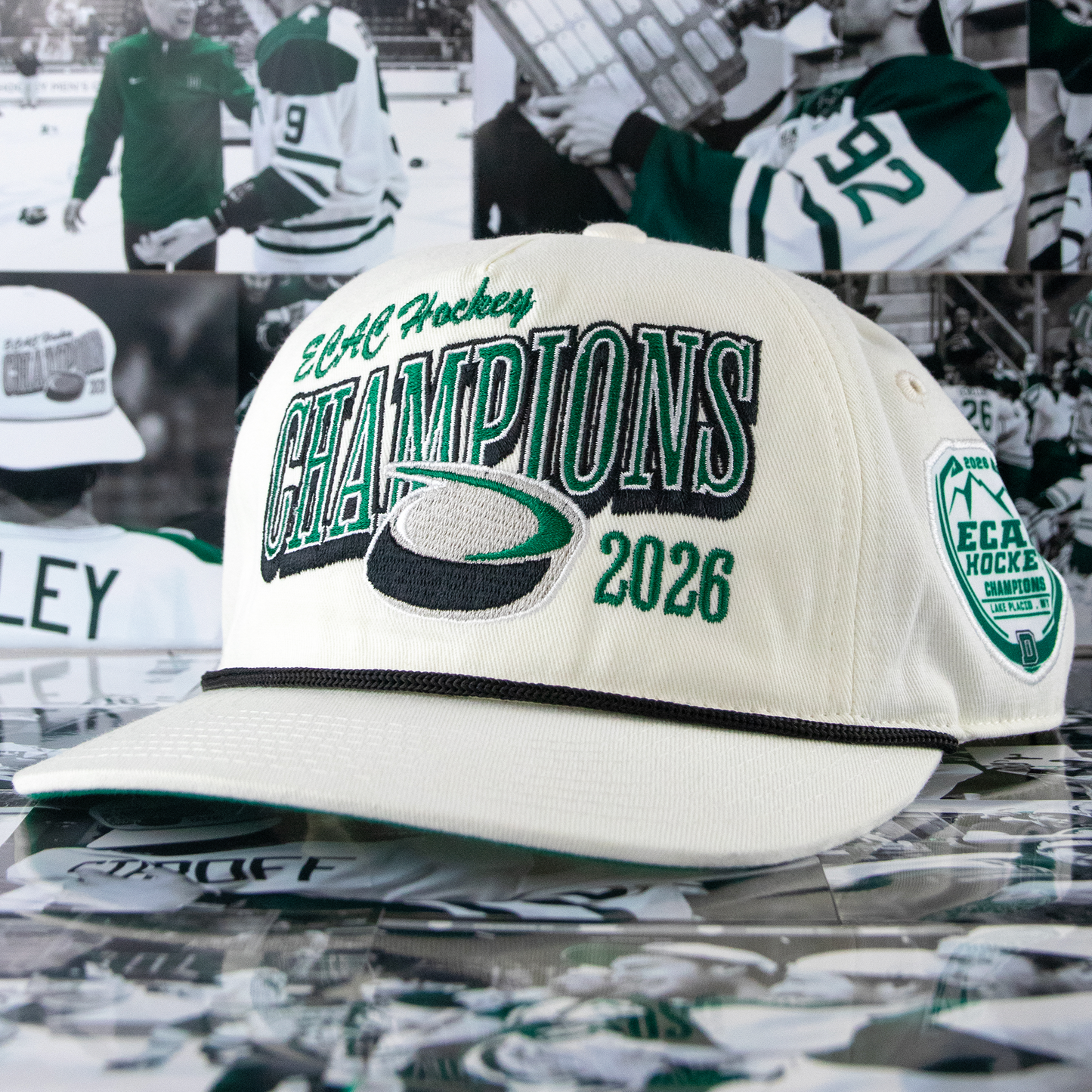 Dartmouth ECAC Champions 2026 Snapback: Cream