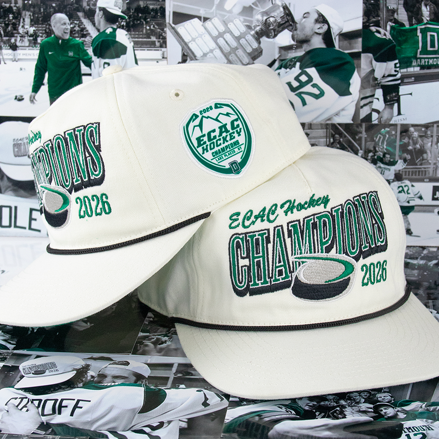 Dartmouth ECAC Champions 2026 Snapback: Cream