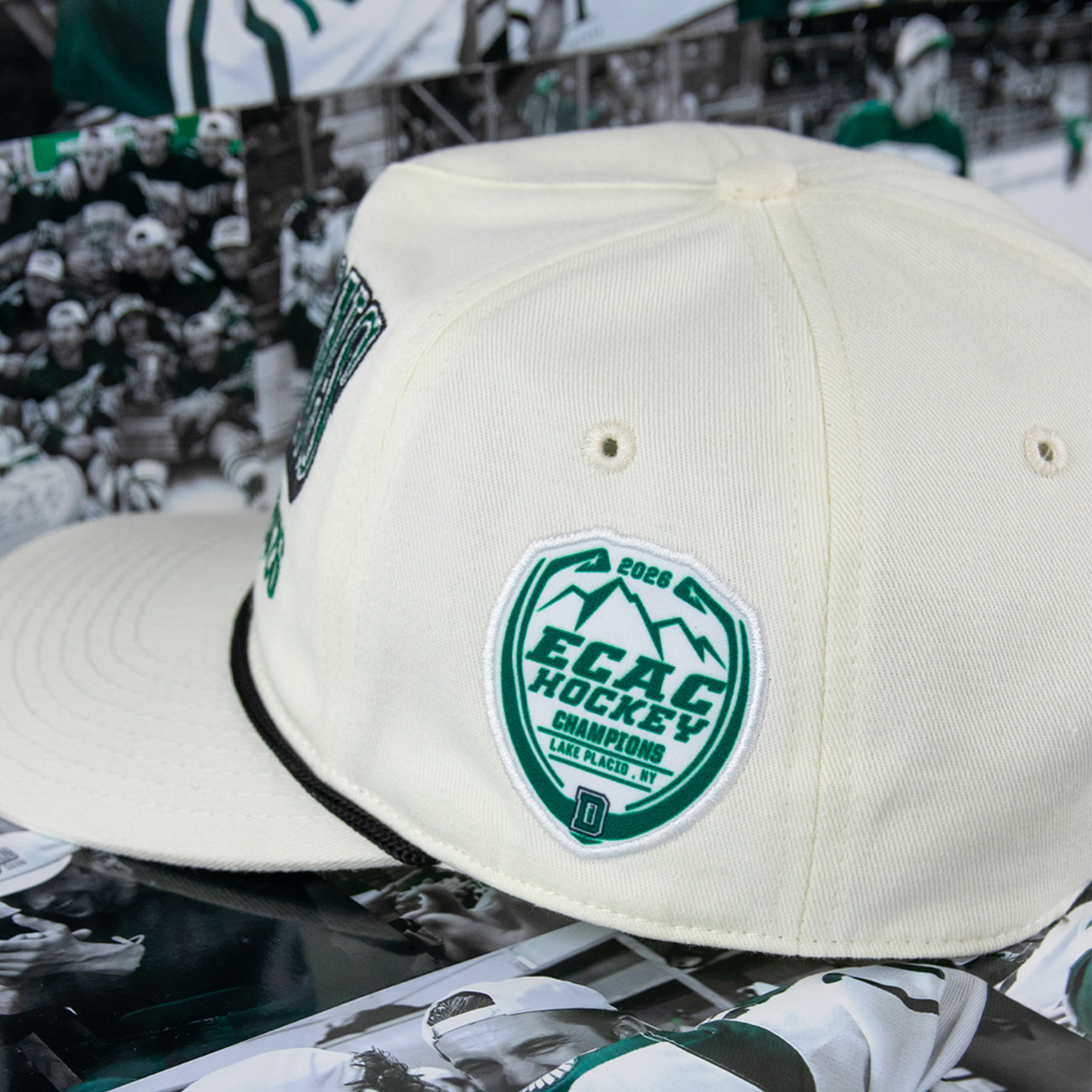Dartmouth ECAC Champions 2026 Snapback: Cream