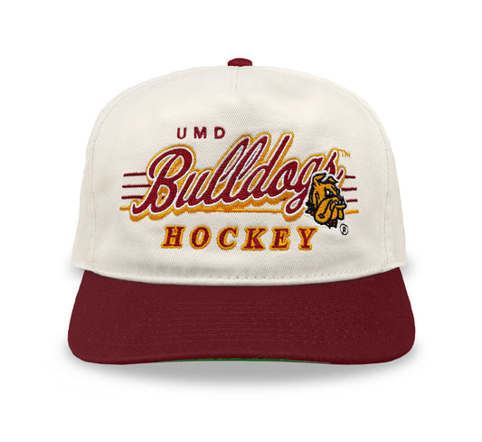 UMD Bulldogs Hockey Snapback: Cream