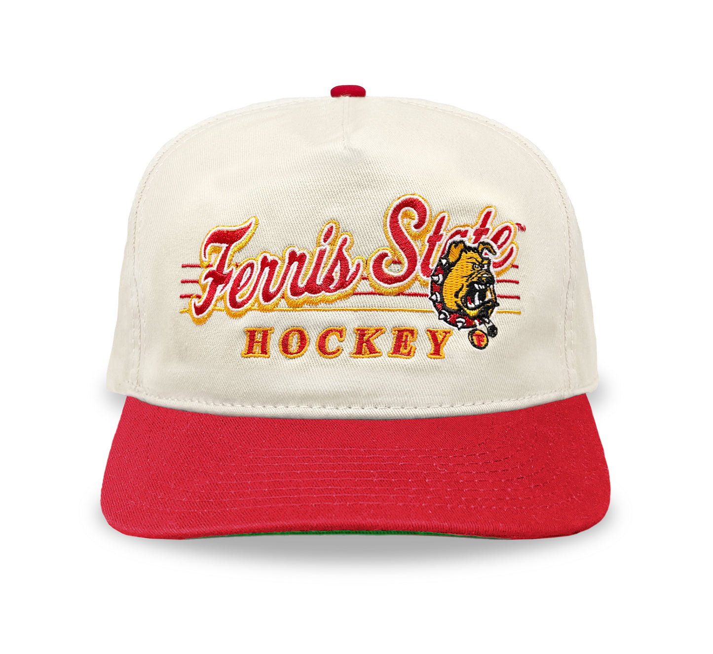Ferris State Hockey Snapback: Cream
