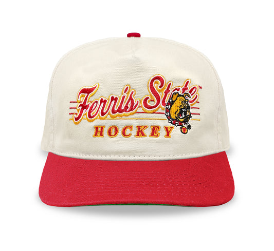 Ferris State Hockey Snapback: Cream