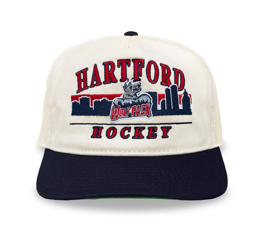 Hartford Wolf Pack Hockey Snapback: Cream