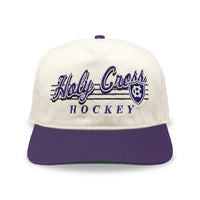 Holy Cross Hockey Snapback: Cream