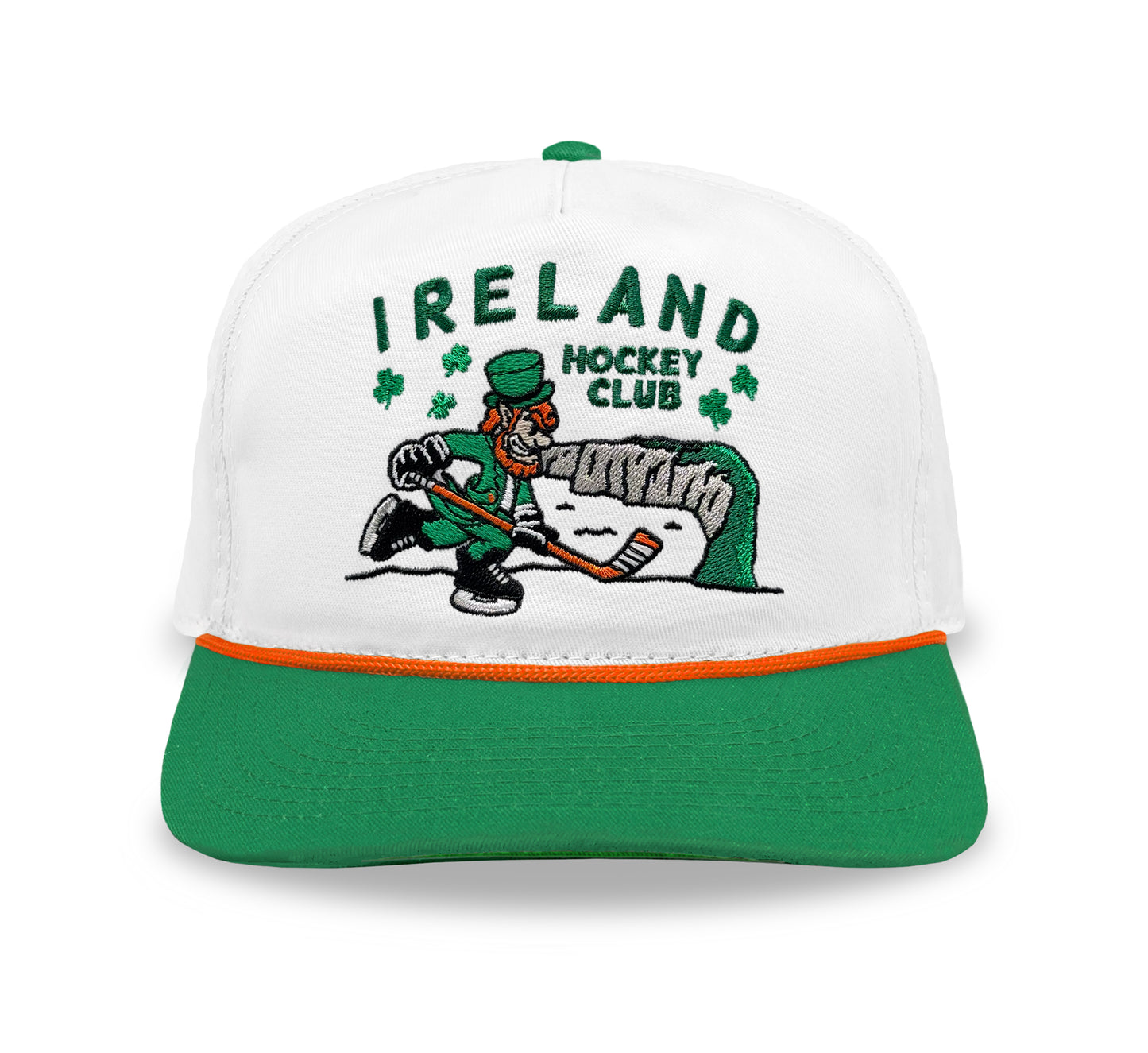 Ireland Hockey Club Snapback: White/Green