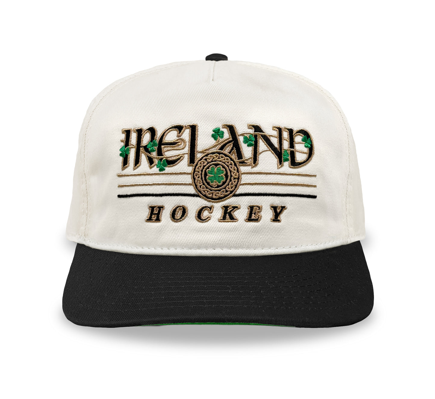 Ireland Hockey Snapback: Cream/Stout