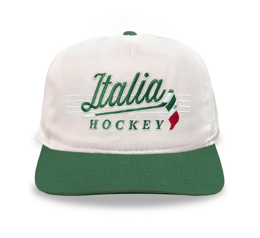 Italia Hockey Snapback: Cream