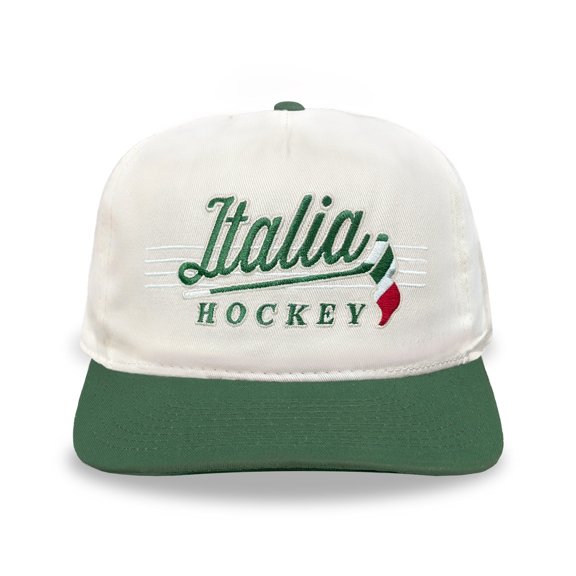 Italia Hockey Snapback: Cream