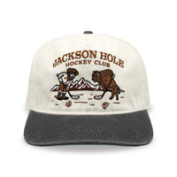 Jackson Hole Hockey Club Snapback: Cream