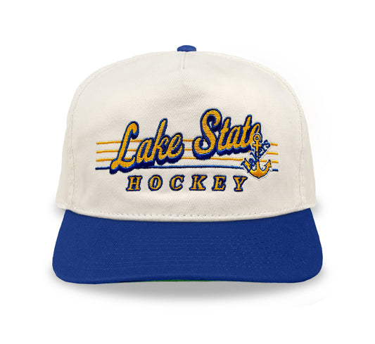 Lake State Hockey Snapback: Cream