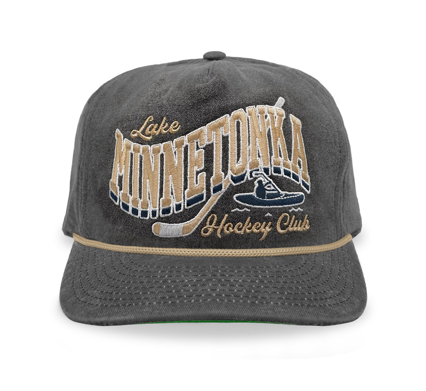 Lake Minnetonka Hockey Club Snapback: Washed Black