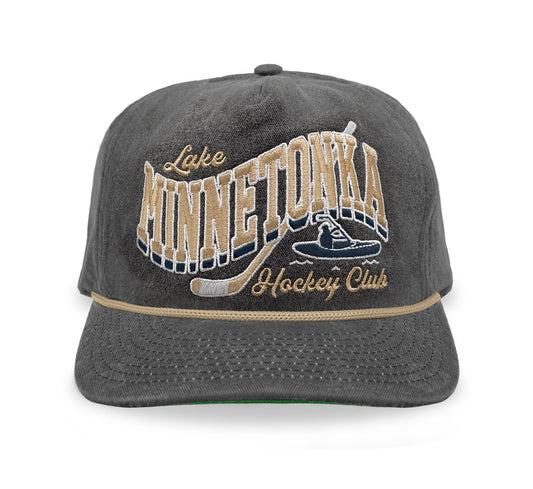 Lake Minnetonka Hockey Club Snapback: Washed Black